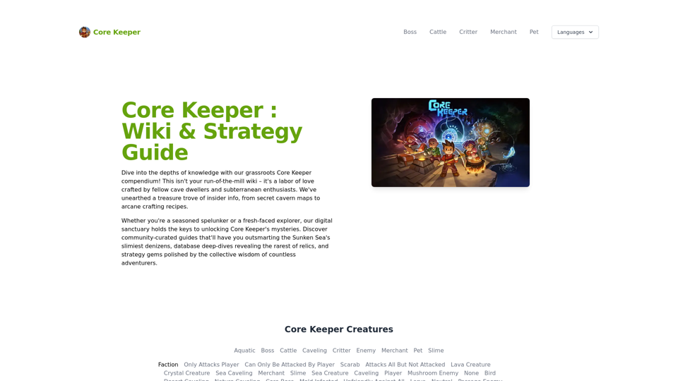 Core Keeper : Wiki & Strategy Guide