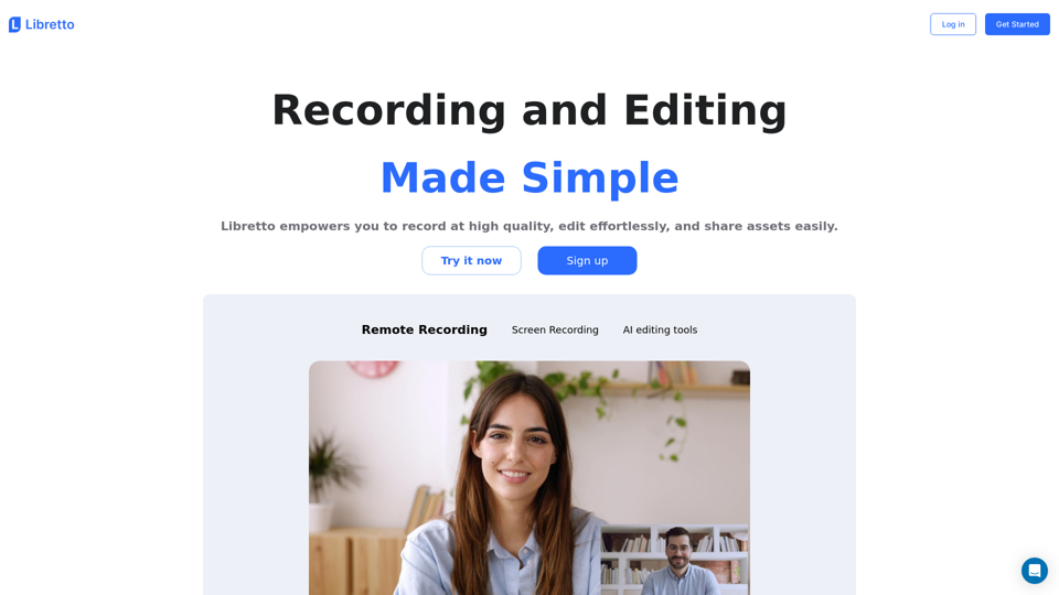 Libretto | Recording and editing made simple.